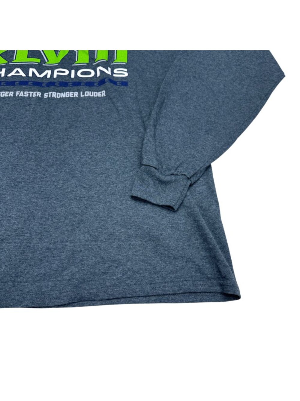 NFL Team Apparel Seattle Seahawks Super Bowl XLVIII Champions XL LS T-Shirt - Picture 4 of 7